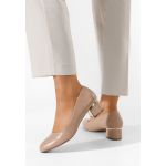 Pantofi cu toc mic Zoria kaki