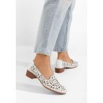Pantofi dama piele Malva albi