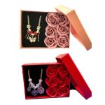 Best seller mixt culori, Set cadou martisor cu bratara Pandora & 6 flori sapun