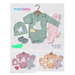 Compleu Engros pentru bebelusi, 4 piese, cu model imprimat