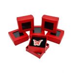 Cutie cu geam de plastic,4.5×4.5X2 cm set de 24 buc