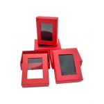 Cutie cu geam de plastic 5 x 6 x 2 cm set de 24 buc