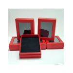 Cutie cu geam de plastic, 8.5×6.5×2 cm set de 12 buc