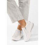 Pantofi casual cu platforma Tanca albi