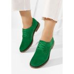 Pantofi derby piele Doresa verzi