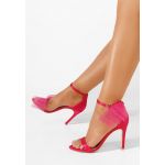 Sandale cu toc subtire Feneta fucsia