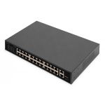 DIGITUS 24 Port 10/100 Mbps PoE 24x10/100Mbps PoE RJ45 Ports,1 xGE RJ45,1xSFP (DN-95356)