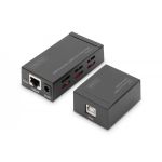 DIGITUS 4 Ports USB 2.0 Hub & Extender 50M for use with Cat5/5e/6 (UTP, STP, SFT) cable (DA-70143)