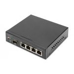 DIGITUS 5-Port 10/100/1000 Mbps Ethernet Switch 4 GE RJ45, 1 SFP 1000 Mbps (DN-80120)