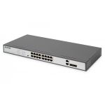 DIGITUS Fast Ethernet PoE Switch 16-port PoE + 2 Combo, 250W PoE budget (DN-95342-1)