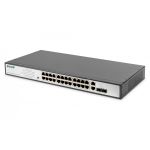 DIGITUS Fast Ethernet PoE Switch 24-port PoE + 2 Combo, 370W PoE budget (DN-95343)