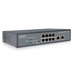 DIGITUS Fast Ethernet PoE Switch 8-port PoE + 2-port uplink, 120W PoE budget (DN-95323-1)