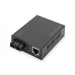 DIGITUS Gigabit Ethernet PoE+ Media Converter, Multimode 802.3at, 30W, SC connector, up to 0.5km (DN-82150)