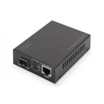 DIGITUS Gigabit Ethernet PoE+ Media Converter, SFP SFP Open Slot, 802.3at, 30W, without SFP module (DN-82140)