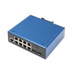 DIGITUS Indust. 8+2 Port L2 Managed Gigabit Ethernet Switc 8x GE RJ45 + 2 SFP Port (DN-651156)