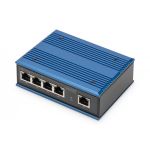 DIGITUS Industrial 4-Port Gigabit PoE Switch + 1 uplink DIN rail, extended temp. range (DN-651120)