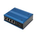 DIGITUS Industrial 4+1 -Port Gigabit  Ethernet Switch Unmanaged, 4 RJ45 Ports 10/100/1000 Mbits (DN-651134)