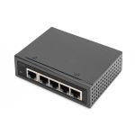 DIGITUS Industrial 5-Port Gigabit PoE Extender 1-Port 802.3bt PoE to 4-port 802.3af/at (DN-651143)