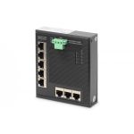 DIGITUS Industrial 8-Port Gigabit Flat Switch 5-port, DIN rail, extended temp. range (DN-651127)