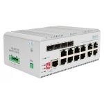 DIGITUS Industrial 8+4 L2 managed Gigabit Ethernet Switch 8 Port GEE RJ45, 4 Port GE SFP (DN-651145)