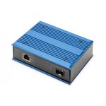 DIGITUS Industrial Gigabit Ethernet PoE+ Media Converter SFP Open Slot, without SFP Module, PSE, 802.3at (DN-652104-1)