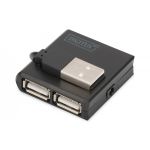 DIGITUS USB 2.0 High-Speed Hub 4-Port 4x USB A/F, 1x USB B mini/M, incl. USB cable (DA-70217)