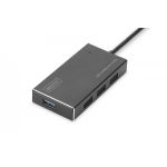 DIGITUS USB 3.0 Hub, 4-port Incl. 5V/2A power supply, Aluminium housing (DA-70240-1)