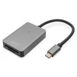DIGITUS USB-C Card Reader, 2 Port UHS-II SD4.0, TF4.0, 300Mb/s (DA-70333)