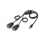 DIGITUS USB to Serial Adapter, RS232 2 x RS232, cable type, Chipset: FT2232H, 1.5m (DA-70158)