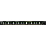 Netgear NETGEAR 16-Port High-Power PoE+ Gigabit Ethernet Plus Switch (231W) with 1 SFP port (GS316EPP) Gestionate Power over Ethernet (PoE) Suport Negru (GS316EPP-100PES)