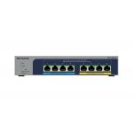 Netgear NETGEAR 8-port Ultra60 PoE++ Multi-Gigabit (2.5G) Ethernet Plus Switch Fara management L2/L3 2.5G Ethernet (100/1000/2500) Power over Ethernet (PoE) Suport Gri (MS108EUP-100EUS)