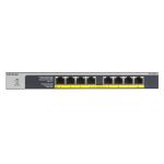 Netgear NETGEAR GS108LP Fara management Gigabit Ethernet (10/100/1000) Power over Ethernet (PoE) Suport 1U Negru, Gri (GS108LP-100EUS)
