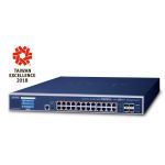 PLANET GS-5220-24UPL4XVR switch-uri Gestionate L3 Gigabit Ethernet (10/100/1000) Power over Ethernet (PoE) Suport 1.25U Albastru (GS-5220-24UPL4XVR)