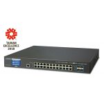 PLANET L2+/L4 24-Port 10/100/1000T Gestionate L3 Gigabit Ethernet (10/100/1000) 1.25U Negru (GS-5220-24T4XVR)