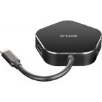 D-Link DUB-M420 stații de andocare și replicatoare de porturi pentru calculatoare portabile Prin cablu Thunderbolt 3 Negru, Argint (DUB-M420)