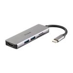 D-Link DUB-M530 stații de andocare și replicatoare de porturi pentru calculatoare portabile Prin cablu USB 3.2 Gen 1 (3.1 Gen 1) Type-C Aluminiu, Negru (DUB-M530)