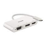 D-Link DUB-V310 stații de andocare și replicatoare de porturi pentru calculatoare portabile Prin cablu USB 3.2 Gen 1 (3.1 Gen 1) Type-C Alb (DUB-V310)
