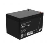 Green Cell AGM VRLA 12V 14Ah maintenance-free battery for the alarm system, cash register, toys (AGM08)