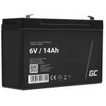 Green Cell AGM VRLA 6V 14Ah maintenance-free battery for the alarm system, cash register, toys (AGM34)