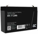 Green Cell AGM VRLA 6V 7.2Ah maintenance-free battery for the alarm system, cash register, toys (AGM39)