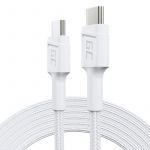Green Cell Cable White USB-C Type C 2m  PowerStream with fast charging Power Delivery 60W, Ultra Charge, Quick Charge 3.0 (KABGC29W)
