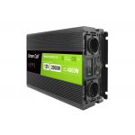 Green Cell PowerInverter LCD 12 volt 2000W/40000W car inverter with display - pure sine wave (INVGC12P2000LCD)