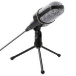 Microfon profesional Andowl QY-920, vlogging si podcast, Negru
