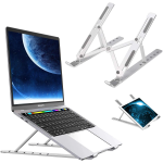 Suport de birou pliabil pentru laptop, tableta sau telefon, portabil, din aluminiu