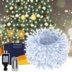 Instalatie sir solar LED pentru exterior cu incarcare solara