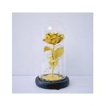 Aranjament floral Engros, Trandafir in cupola cu LED-uri, ambalat in cutie