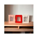 Punga cadou C08 engros Set douasprezece bucati punga cadou, din carton, cu fereastra, culoare rosie, 15x12x6cm