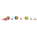 Jucărie 3 mingi Rainbow cu Clopotel Pe Sfoara 3.5 cm 4133