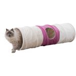 Tunel pentru Pisici, XXL, 35 x 115 cm, Bej/Fuchsia, 43008