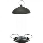 Hranitor Exterior din Metal, 560ml, 10 x 20 cm, Negru, 55418